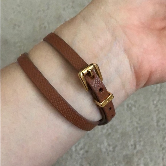 Michael Kors brown leather wrap around bracelet - Picture 2 of 5